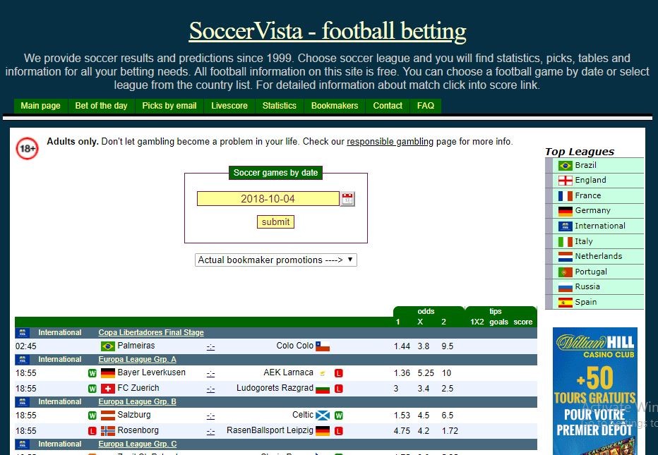 bet of the day soccervista