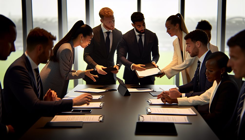 johtajat agentit ohjaavat neuvotteluja