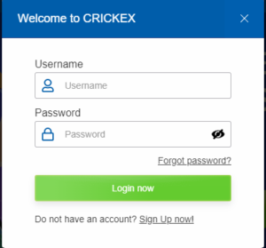 crickex cricket betting login