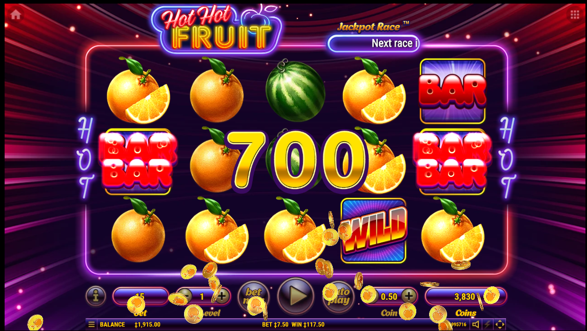 Play the Hot Hot Fruit Slots Game