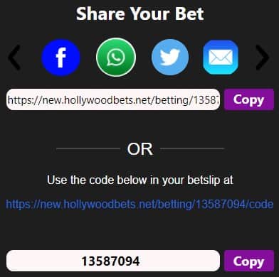 Share Your Bets With Friends Using Bet Codes